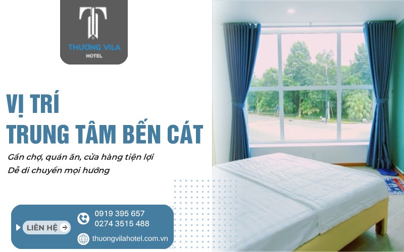 Vị trí trung tâm của khách sạn Bến Cát Bình Dương