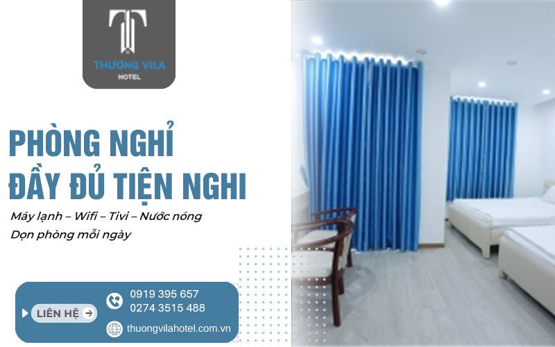 Phòng nghỉ tiện nghi tại khách sạn Mỹ Phước Bến Cát